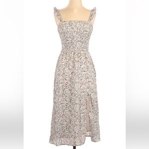 Abercrombie & Fitch - Ruffle Strap Floral Midi Dress